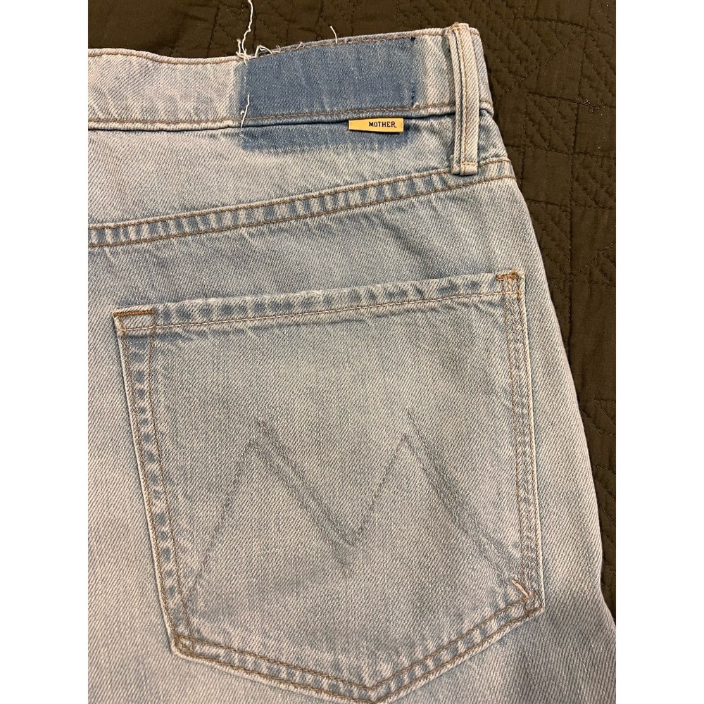 MOTHER Light Wash Distressed Boot Cut Jeans - Picture 8 of 13